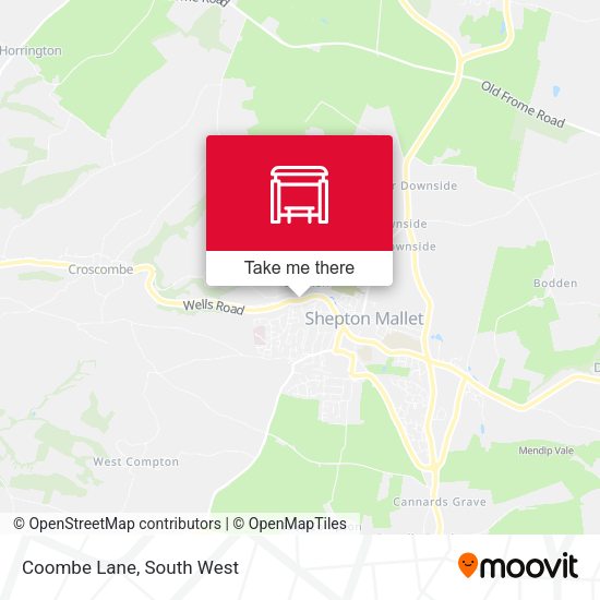 Coombe Lane map
