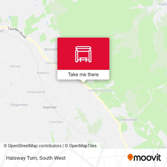 Halsway Turn map