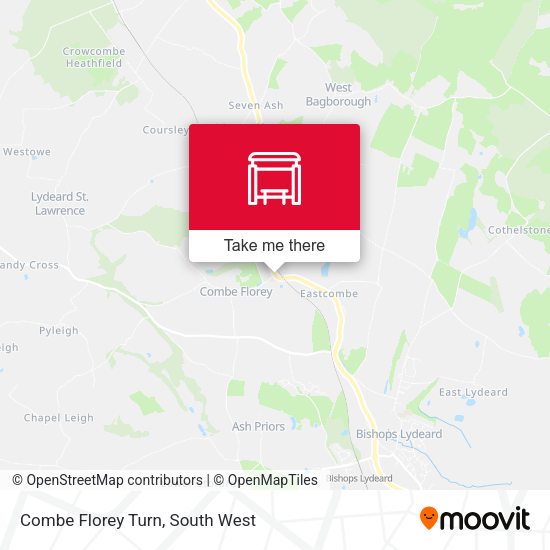 Combe Florey Turn map