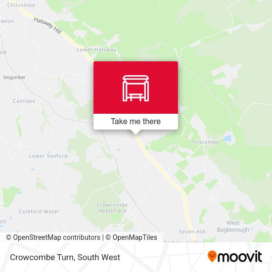 Crowcombe Turn map