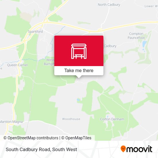South Cadbury Road map
