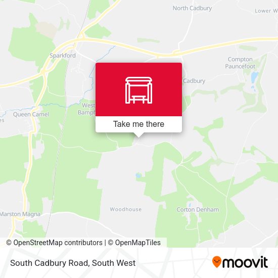 South Cadbury Road map