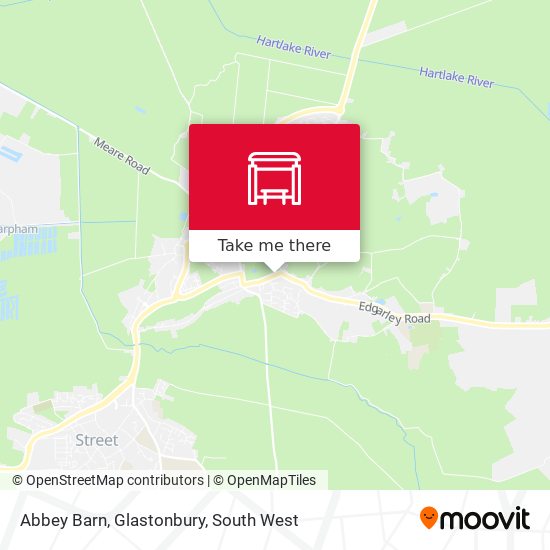 Abbey Barn, Glastonbury map