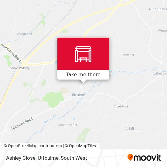 Ashley Close, Uffculme map