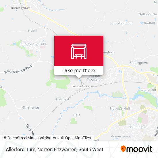 Allerford Turn, Norton Fitzwarren map
