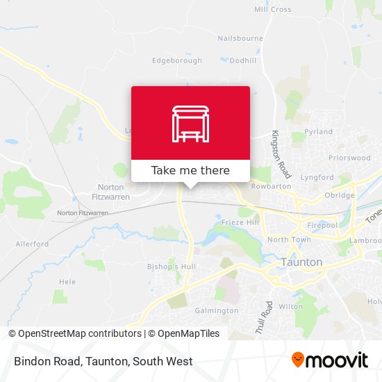 Bindon Road, Taunton map