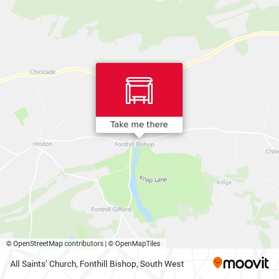 All Saints' Church, Fonthill Bishop map