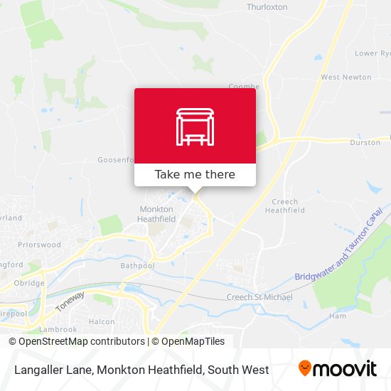 Langaller Lane, Monkton Heathfield map