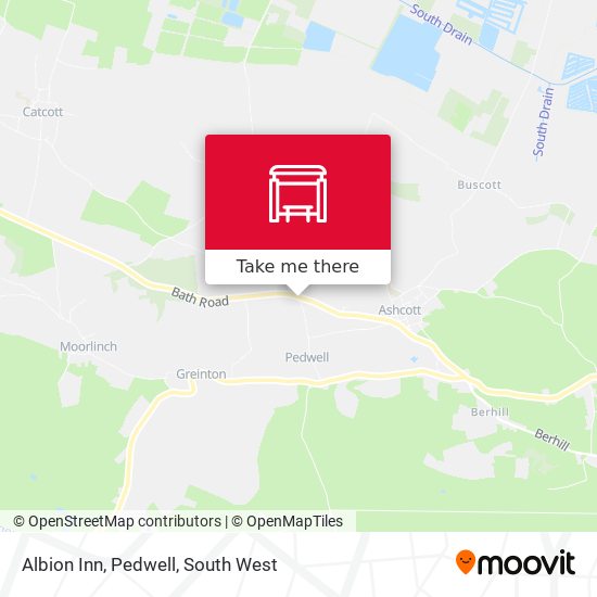 Albion Inn, Pedwell map