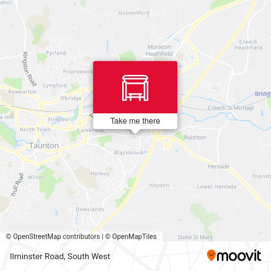 Ilminster Road map
