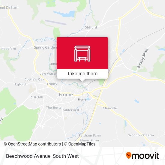 Beechwood Avenue, Frome map