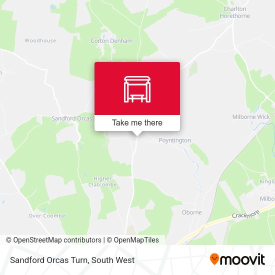 Sandford Orcas Turn map