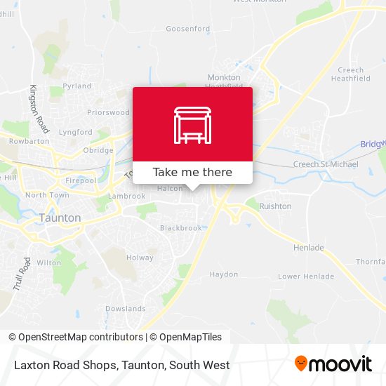 Laxton Road Shops, Taunton map