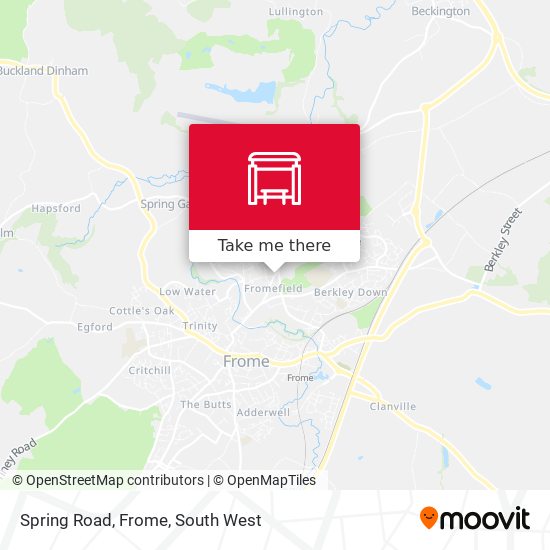 Spring Road, Frome map