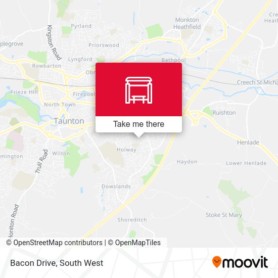 Bacon Drive map