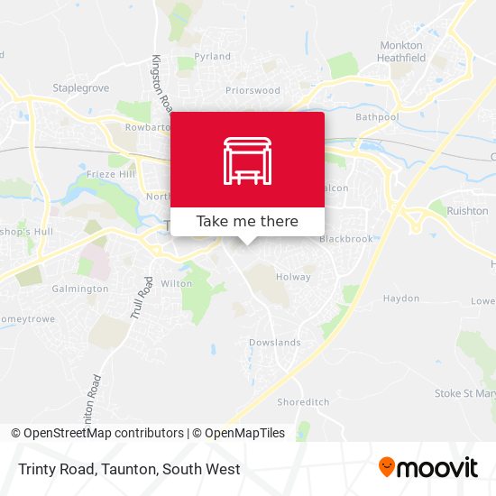 Trinty Road, Taunton map