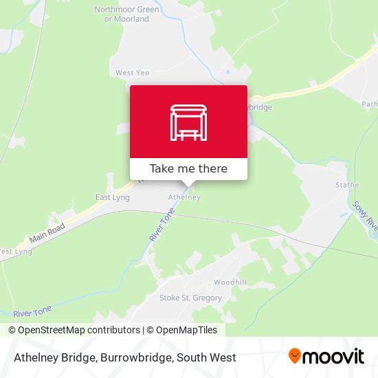 Athelney Bridge, Burrowbridge map