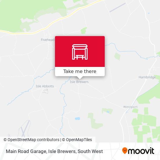 Main Road Garage, Isle Brewers map