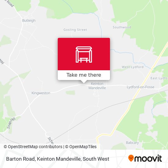 Barton Road, Keinton Mandeville map