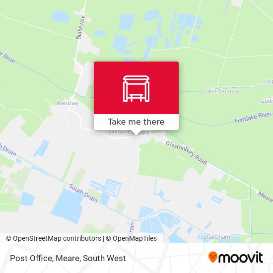 Post Office, Meare map