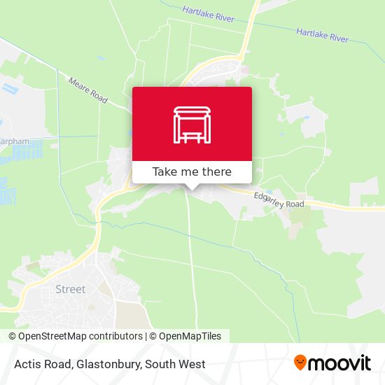 Actis Road, Glastonbury map