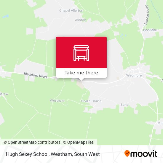 Hugh Sexey School, Westham map