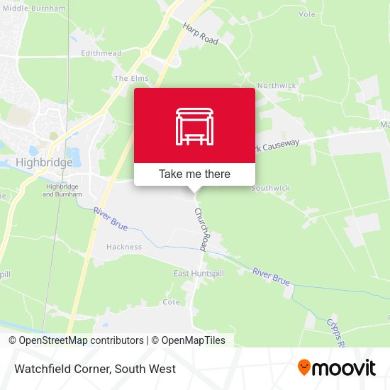 Watchfield Corner map