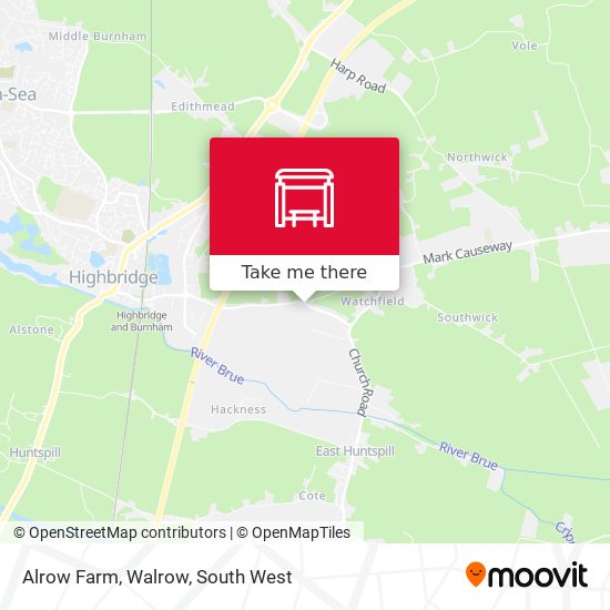 Alrow Farm, Walrow map