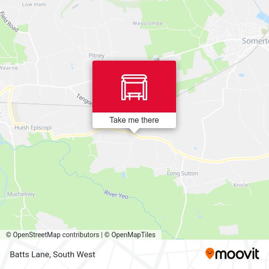 Batts Lane, Somerton Hill map