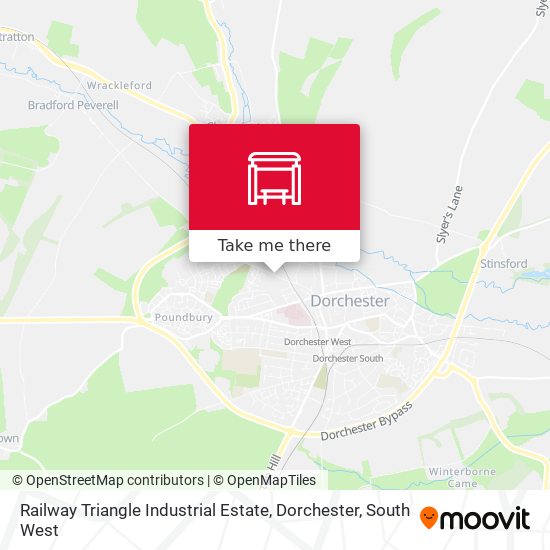 Railway Triangle Industrial Estate, Dorchester map
