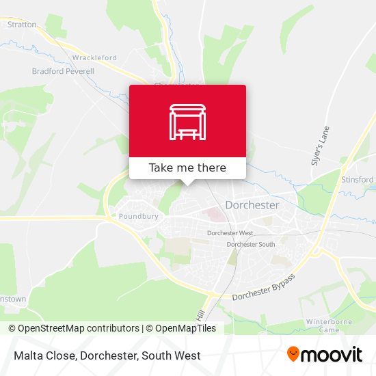 Malta Close, Dorchester map