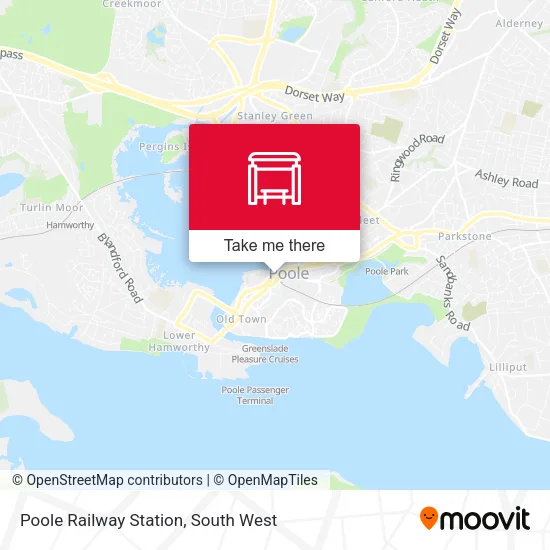 Poole Railway Station map