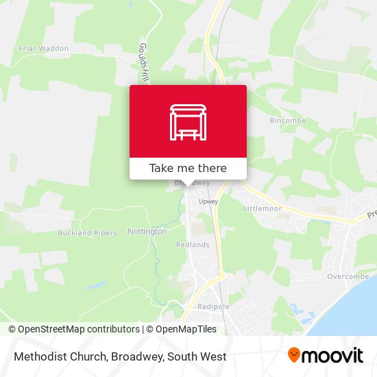 Methodist Church, Broadwey map