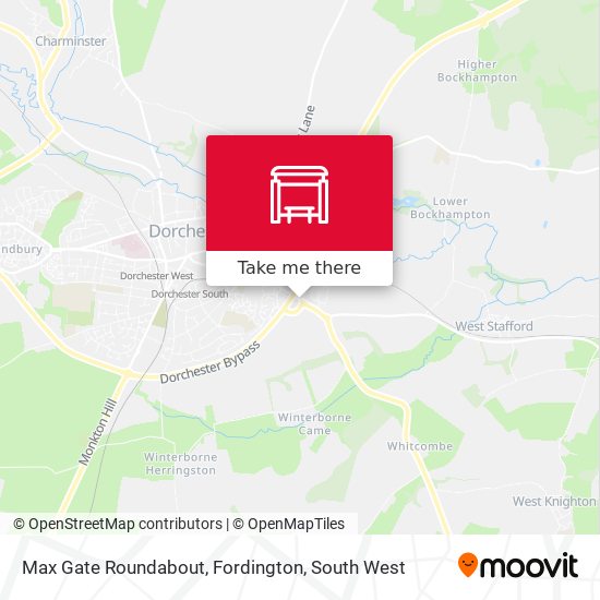 Max Gate Roundabout, Fordington map