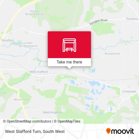 West Stafford Turn map