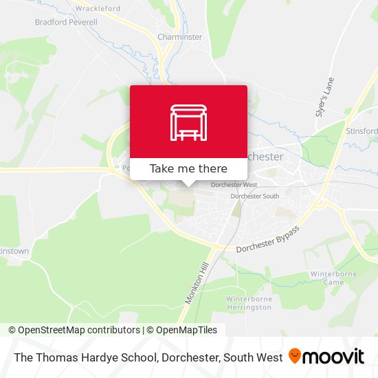 The Thomas Hardye School, Dorchester map