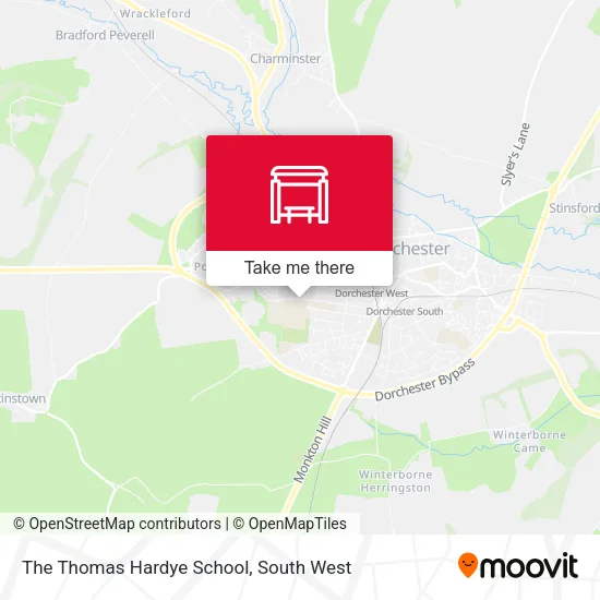 The Thomas Hardye School map