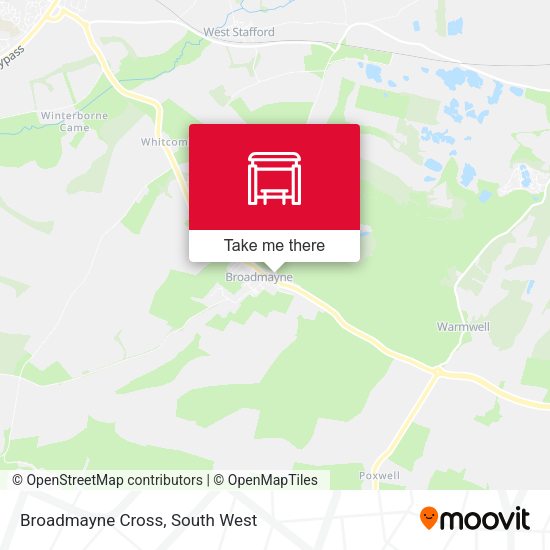 Broadmayne Cross map