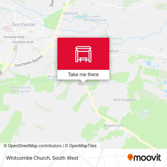 Whitcombe Church map