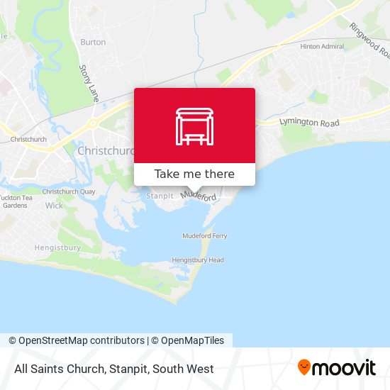 All Saints Church, Stanpit map