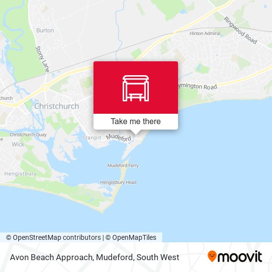 Avon Beach Approach, Mudeford map