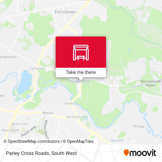 Parley Cross Roads map