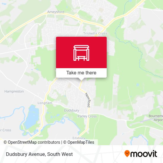Dudsbury Avenue map