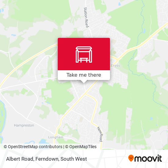 Albert Road, Ferndown map