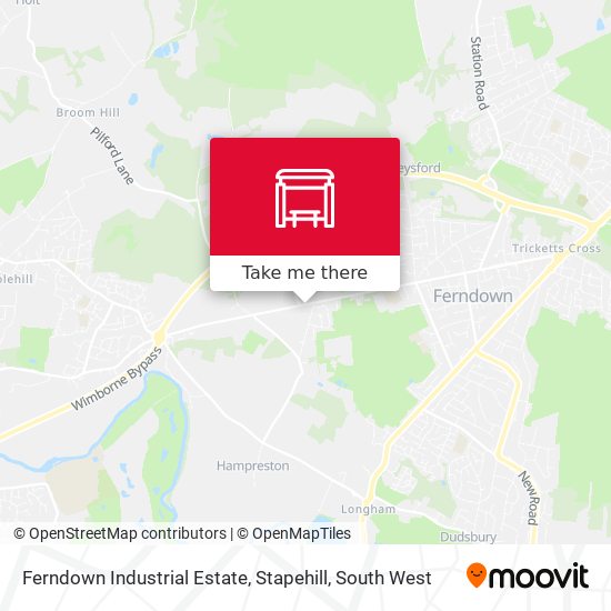 Ferndown Industrial Estate, Stapehill map