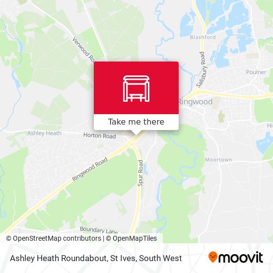 Ashley Heath Roundabout, St Ives map