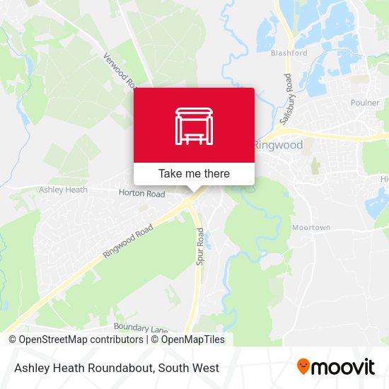 Ashley Heath Roundabout map