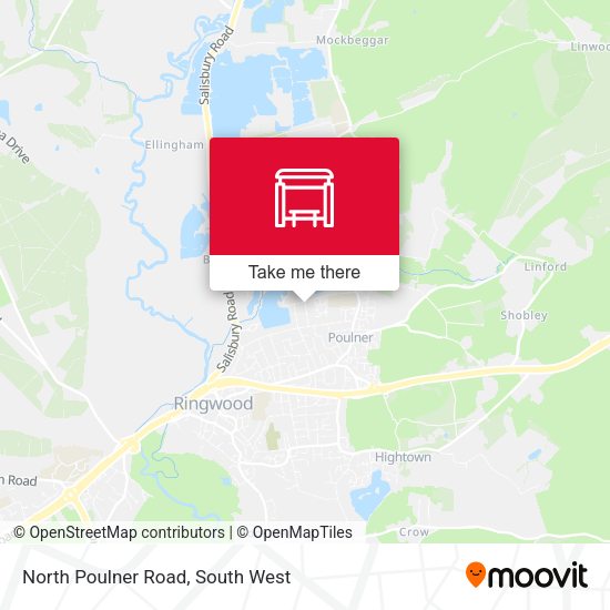 North Poulner Road map