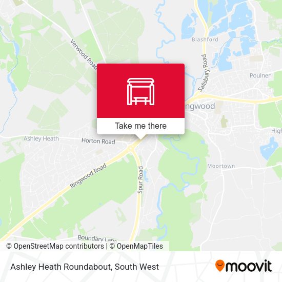 Ashley Heath Roundabout map