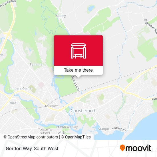 Gordon Way map